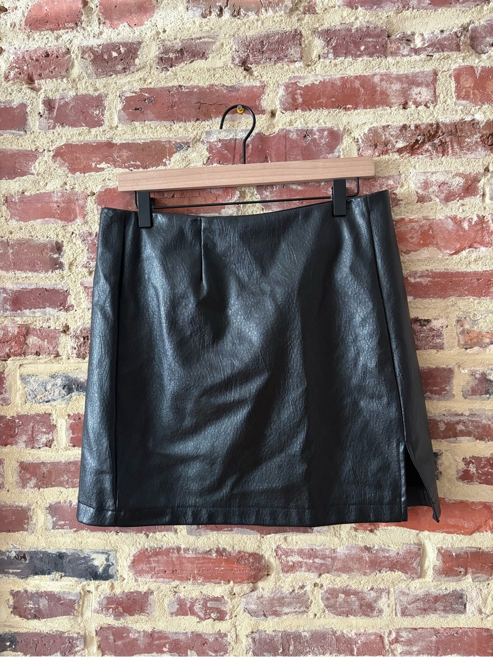 Wild Fable Black Faux Leather Mini Skirt